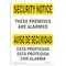Signmission OSHA Security Sign, 7" Height, 10" Width, Rigid Plastic, These Premises Alarmed Bilingual, Landscape OS-SN-P-710-L-11649 - alternate 1